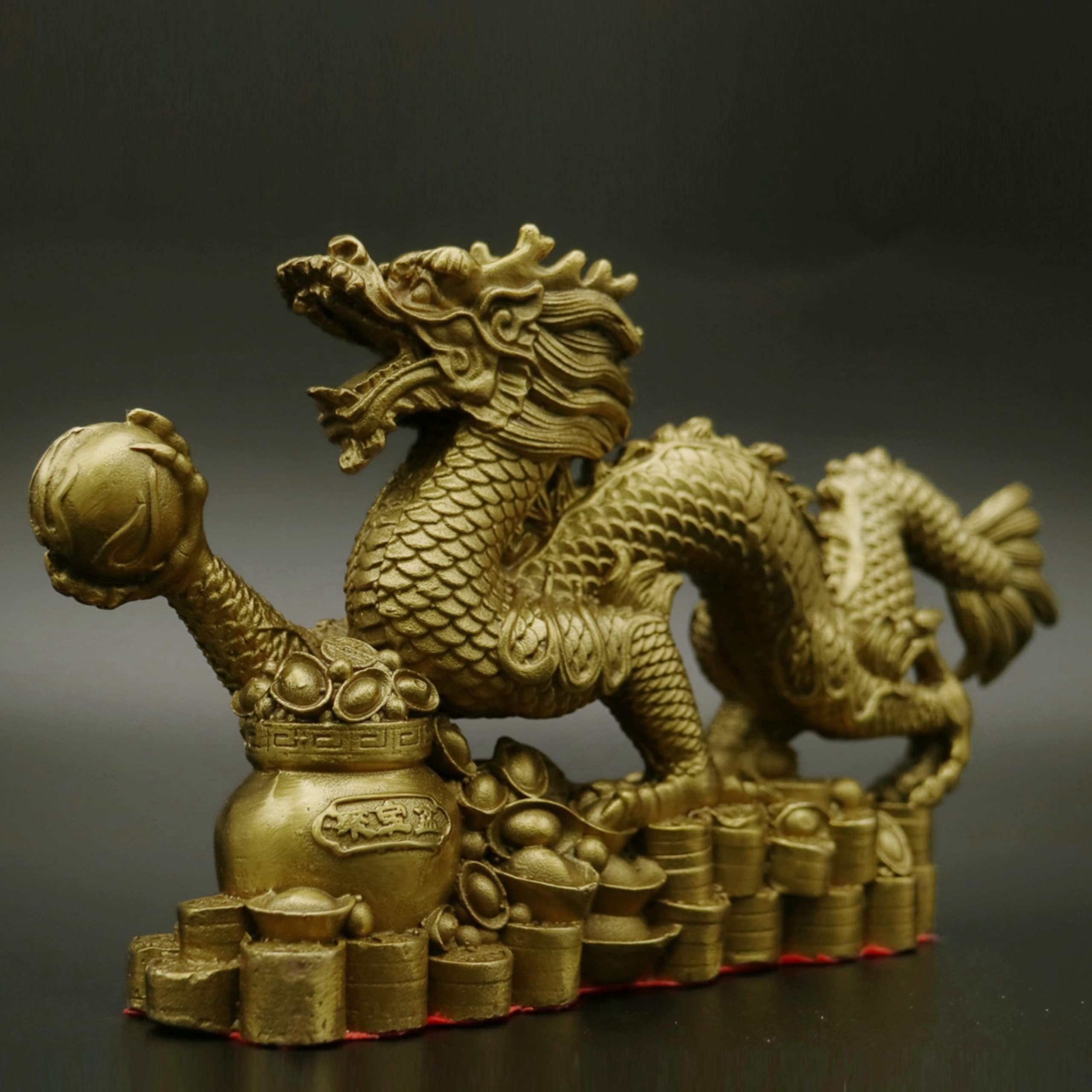 山水龍下り龍  風水 Amazon.co.jp: 風水山水龍 金龍下山（大）35cm 置物 : ホーム